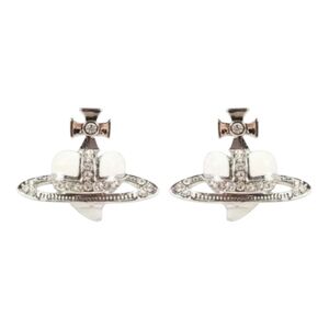 Orb Heart Earrings (white)